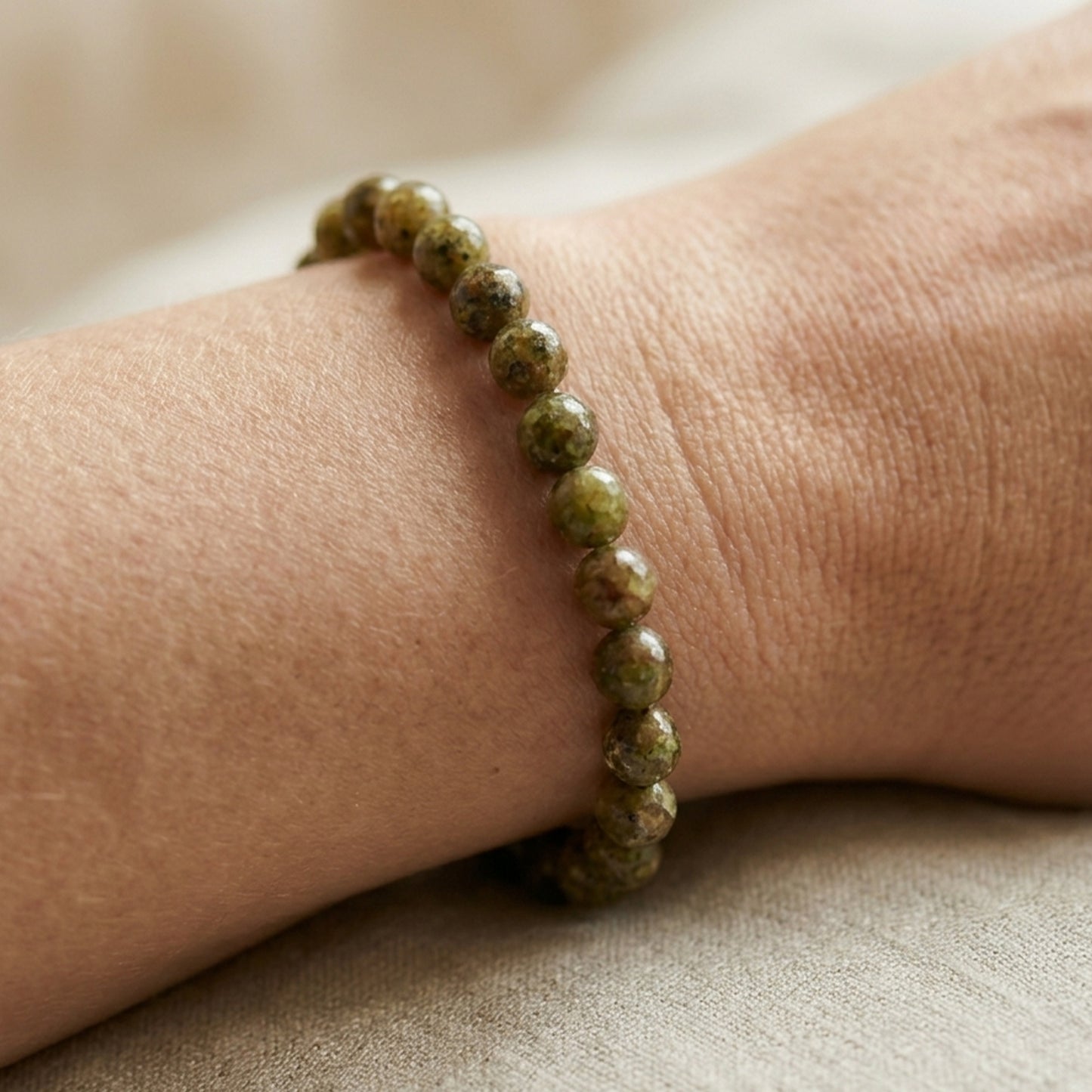 Natural Peridot Stone Bracelet