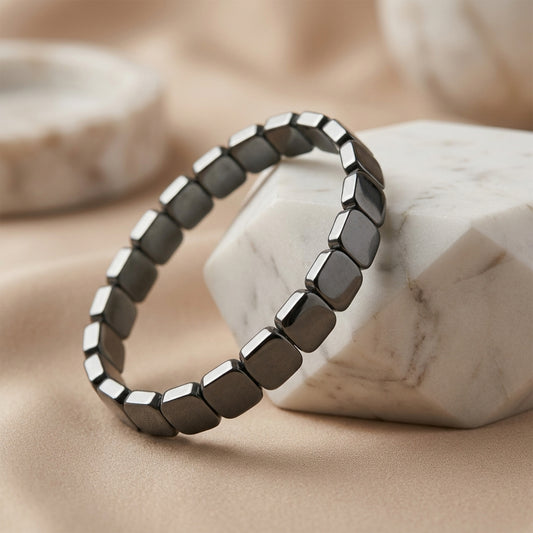 Magnetic Hematite Bead Bracelet