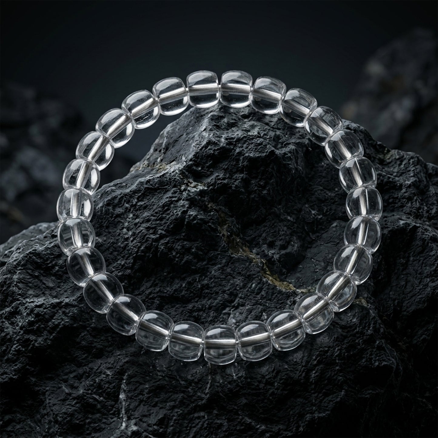 Natural Clear Quartz Stone Band Bracelet Natural Clear Quartz Stone Bracelets
