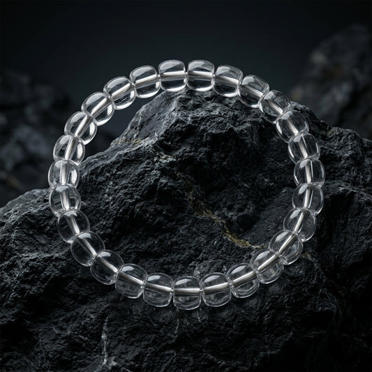 Natural Clear Quartz Stone Band Bracelet Natural Clear Quartz Stone Bracelets