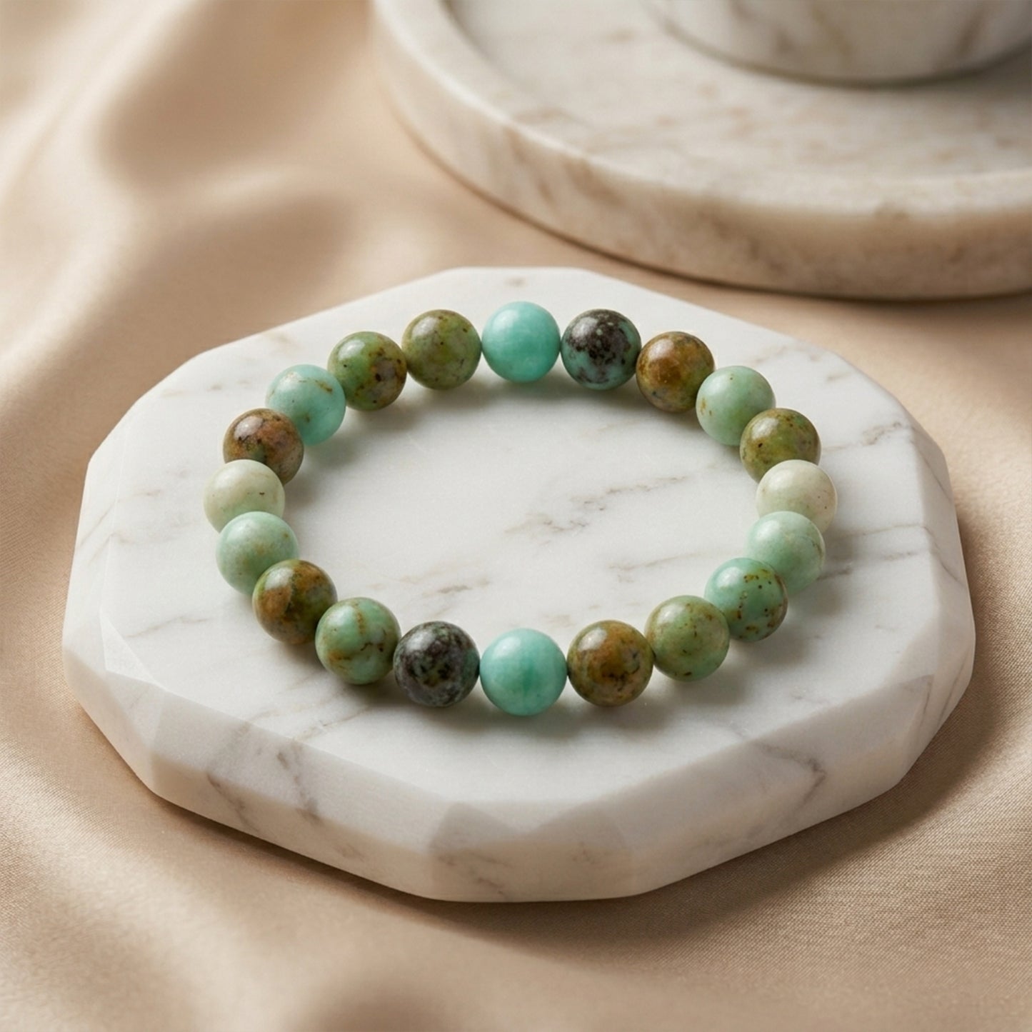 Natural Chrysocolla Stone Bracelet