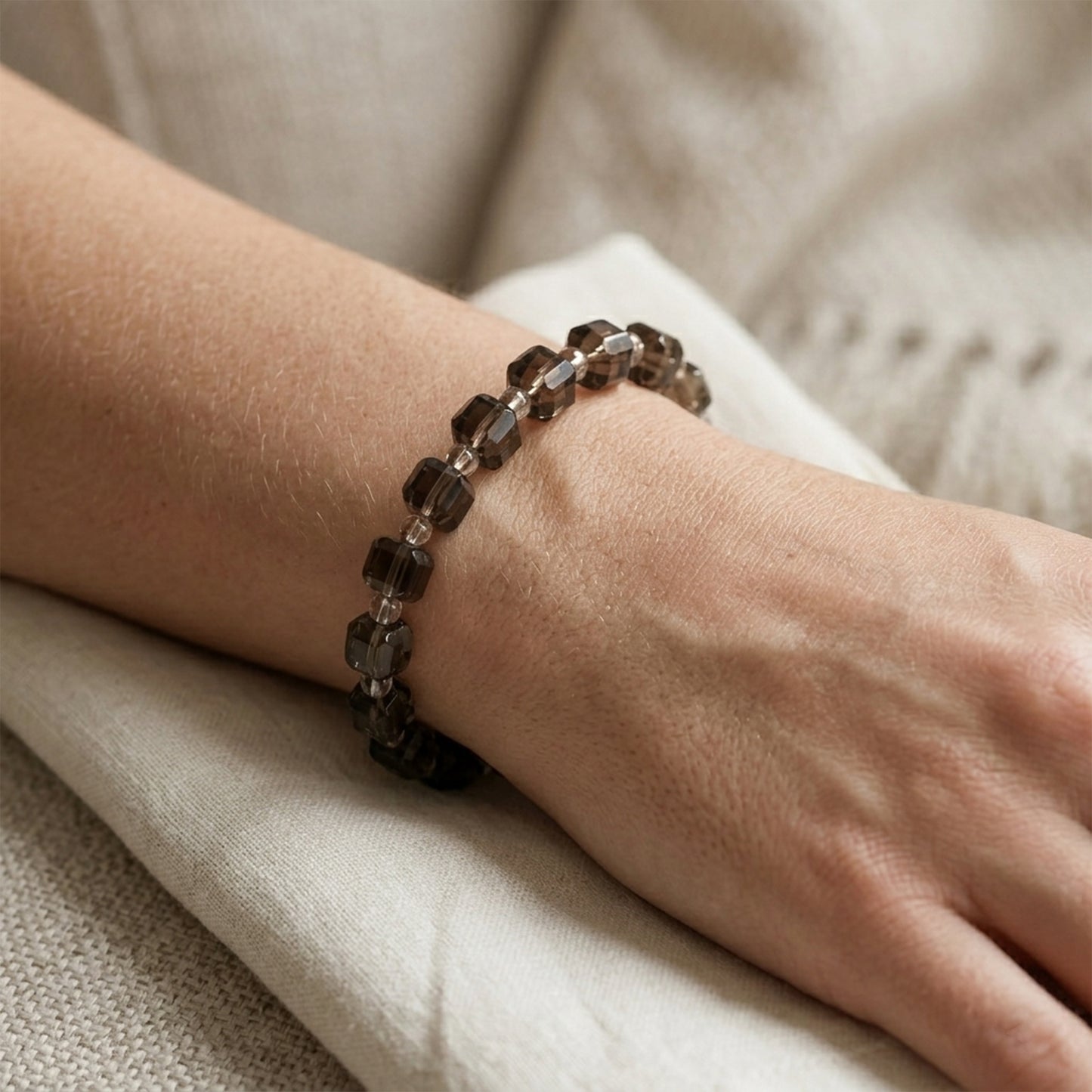 Natural Smokey Stone Bracelet