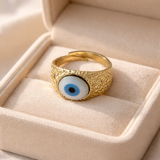 Evil Eye Ring - Turkish Blue Eye Stacking Ring