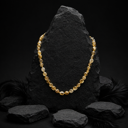 Natural Citrine Stone Necklace