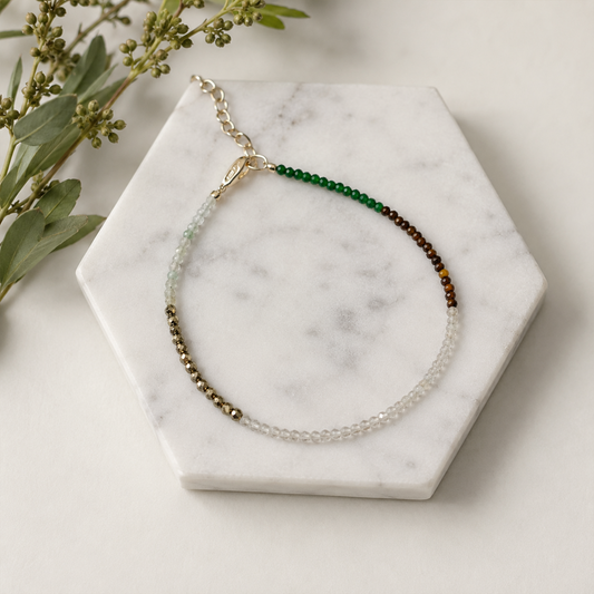 Natural Raw Faceted Dhanyog Anklets