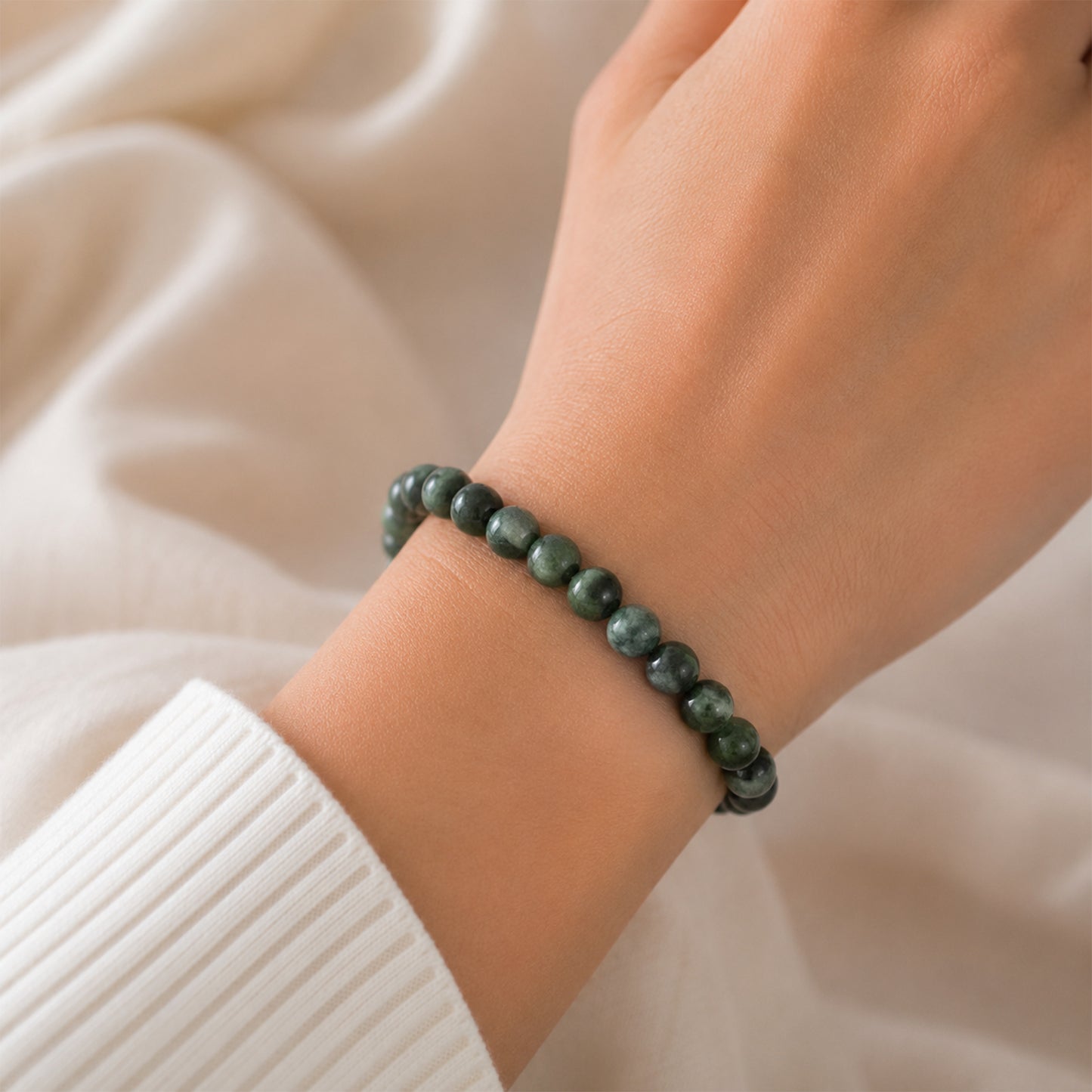Green Lithium Mica Stone Bracelet