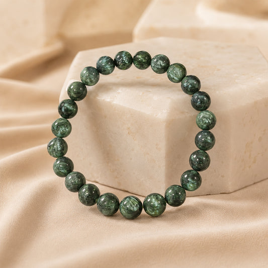 Green Lithium Mica Stone Bracelet