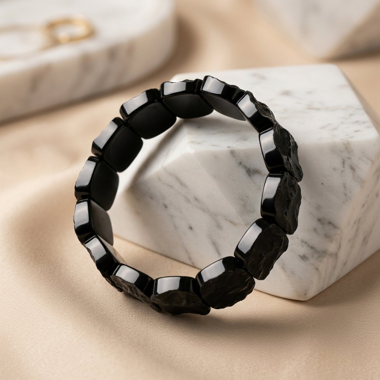 Natural Raw Moldavite Bracelet