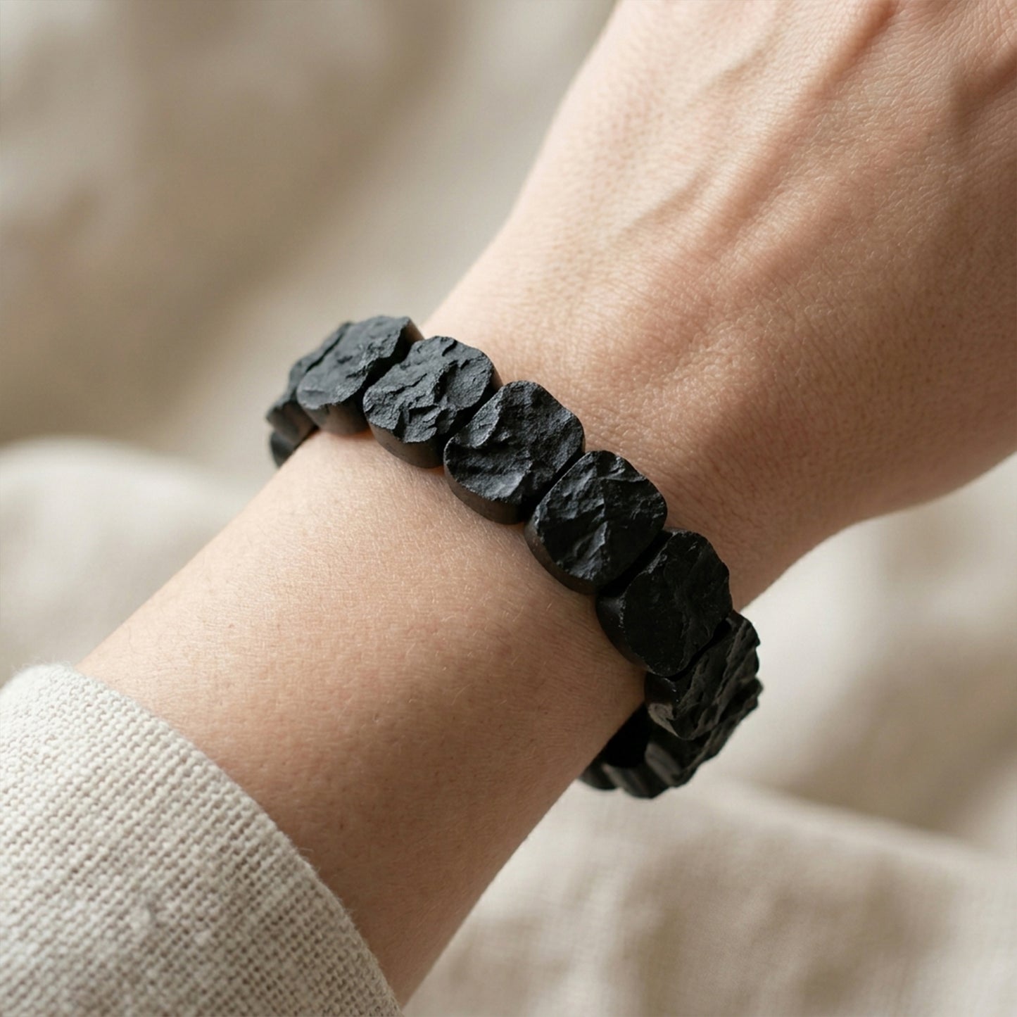 Natural Raw Moldavite Bracelet