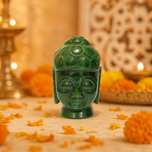 Hand-Carved Indian Green Jadeite