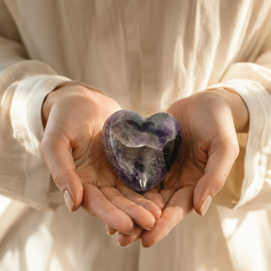 Amethyst Heart Stones